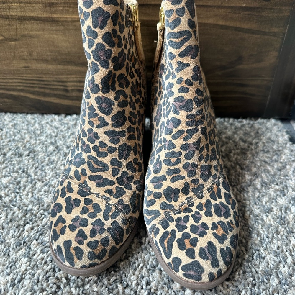 Toms Cheetah Wedge Boots